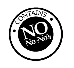 · CONTAINS · NO NO-NO'S logo