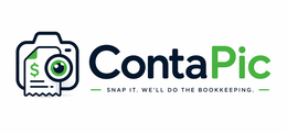 CONTAPIC SNAP IT. WE'LL DO THE BOOKKEEPING. logo