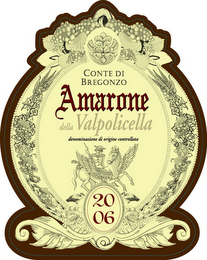 CONTE DI BREGONZO AMARONE DELLA VALPOLICELLA DENOMINAZIONE DI ORIGINE CONTROLLATA, 2006 logo