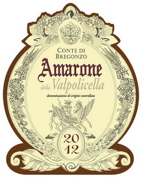 CONTE DI BREGONZO AMARONE DELLA VALPOLICELLA DENOMINAZIONE DI ORIGINE CONTROLLATA 2012 logo
