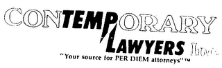 CONTEMPORARY LAWYERS INC. "YOUR SOURCE FOR PER DIEM ATTORNEYS" logo