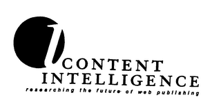CONTENT INTELLIGENCE RESEARCHING THE FUTURE OF WEB PUBLISHING logo