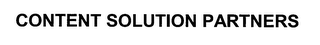 CONTENT SOLUTION PARTNERS logo