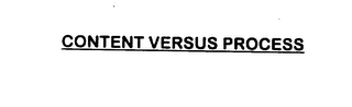 CONTENT VERSUS PROCESS logo
