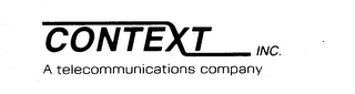 CONTEXT INC. A TELECOMMUNICATIONS COMPANY logo