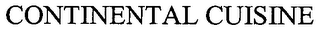 CONTINENTAL CUISINE logo