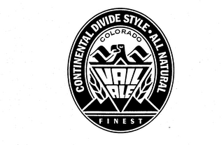 CONTINENTAL DIVIDE STYLE - ALL NATURAL VAIL ALE COLORADO FINEST logo
