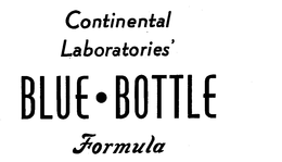 CONTINENTAL LABORATORIES BLUE.BOTTLE FORMULA logo