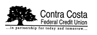 CONTRA COSTA FEDERAL CREDIT UNION. IN PARTNERSHIP FOR TODAY AND TOMORROW. logo