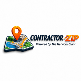 CONTRACTOR-ZIP POWERED BY THE NETWORK GIANT logo