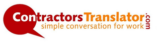 CONTRACTORS TRANSLATOR.COM SIMPLE CONVERSATION FOR WORK logo