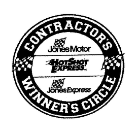CONTRACTOR'S WINNER'S CIRCLE JONES MOTOR HOTSHOT EXPRESS JONES EXPRESS logo