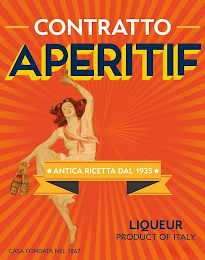 CONTRATTO APERITIF ANTICA RICETTA DAL 1935 CASA FONDATA NEL 1867 LIQUEUR PRODUCT OF ITALY logo