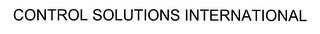 CONTROL SOLUTIONS INTERNATIONAL logo