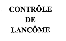 CONTRÔLE DE LANCÔME logo