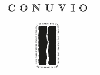 CONUVIO SOLO DALL'UNIONE NASCE QUALCOSA DI UNICO. DUE TERRITORI, DUE CULTURE, DUE MONDI CHE SI INCONTRANO. logo