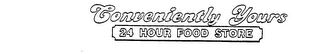CONVENIENTLY YOURS 24 HOUR FOOD STORE logo