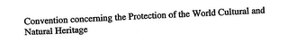 CONVENTION CONCERNING THE PROTECTION OF THE WORLD CULTURAL AND NATURAL HERITAGE logo