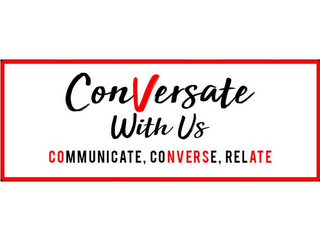 CONVERSATE WITH US COMMUNICATE, CONVERSE, RELATE logo
