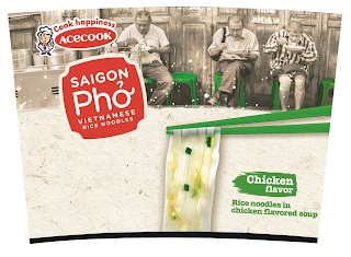 COOK HAPPINESS ACECOOK SAIGON PHO VIETNAMESE RICE NOODLES CHICKEN FLAVOR RICE NOODLES IN CHICKEN FLAVORED SOUP logo