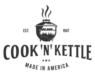 COOK 'N' KETTLE EST. 1947 MADE IN AMERICA logo