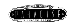 COOKIE MUNCHER'S PARADISE A UNIQUE BAKERY logo