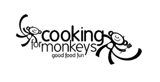 COOKING FOR MONKEYS GOOD FOOD FUN logo
