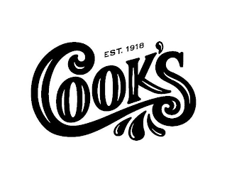 COOK'S EST. 1918 logo
