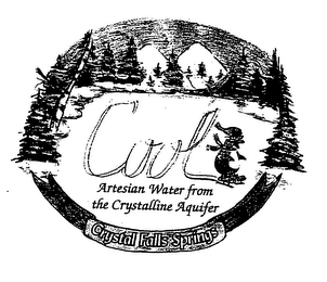 COOL ARTESIAN WATER FROM THE CRYSTALLINE AQUIFER CRYSTAL FALLS SPRINGS logo