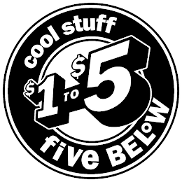COOL STUFF $1 TO $5 FIVE BELOW logo