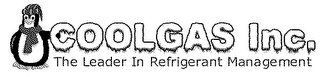 COOLGAS INC. THE LEADER IN REFRIGERANT MANAGEMENT logo