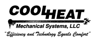 COOLHEAT MECHANICAL SYSTEMS, LLC "EFFICIENCY AND TECHNOLOGY EQUALS COMFORT" logo