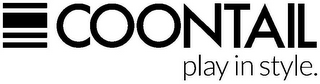 COONTAIL PLAY IN STYLE. logo