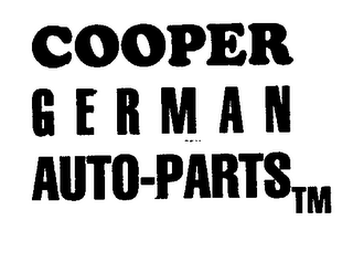 COOPER GERMAN AUTO-PARTS logo
