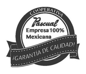 COOPERATIVA PASCUAL EMPRESA 100% MEXICANA ¡GARANTIA DE CALIDAD! logo