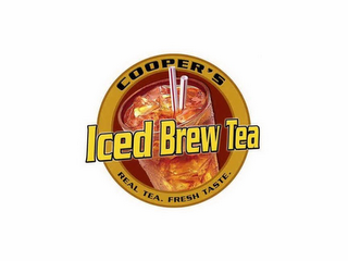 COOPER'S ICED BREW TEA REAL TEA. FRESH TASTE. logo