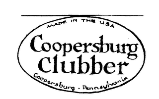 COOPERSBURG CLUBBER MADE IN THE USA COOPERSBURG PENNSYLVANIA logo