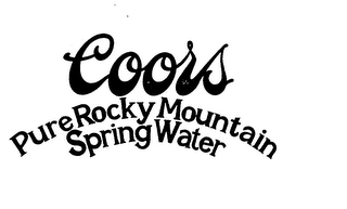 COORS PURE ROCKY MOUNTAIN SPRING WATER logo