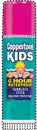 COPPERTONE KIDS 6 HOUR WATERPROOF SUNBLOCK STICK UVA/UVB PROTECTION logo
