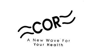 COR A NEW WAVE FOR YOUR HEALTH logo