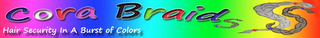 CORA BRAIDS HAIR SECURITY IN A BURST OF COLORS logo