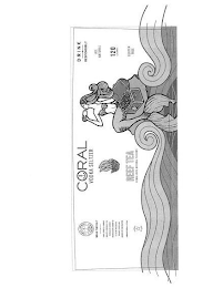 CORAL SPIRITS & COMPANY SEAS THE DAY CORAL SPIRITS & COMPANY DONATES A PORTION OF THE PROCEEDS TO VARIOUS ORGANIZATIONS COMMITTED TO OCEAN AND COASTAL CLEANUP EFFORTS AND MARINE LIFE CONSERVATION DRINKCORAL.COM FOUNDED IN TEXAS VODKA SELTZER REEF TEA VODKA WITH NATURAL FLAVORS ALL NATURAL 120 CALORIES GLUTEN FREE logo