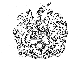 CORAM DEO LABORAMUS logo
