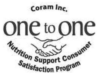 CORAM INC. ONE TO ONE NUTRITION SUPPORT CONSUMER SATISFACTION PROGRAM logo