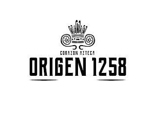 CORAZON AZTECA ORIGEN 1258 logo
