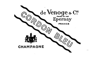 CORDON BLEU CHAMPAGNE DE VENOGE & CIE FONDE 1837 EPERNAY CHAMPAGNE logo