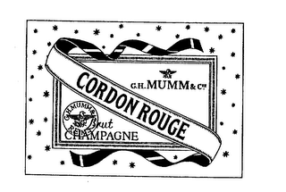 CORDON ROUGE G.H. MUMM & CIE G.H. MUMM & CIE REIMS BRUT CHAMPAGNE logo