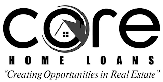 CORE HOME LOANS "CREATING OPPORTUNITIES IN REAL ESTATE" logo