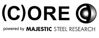 (C)ORE POWERED BY MAJESTIC STEEL RESEARCH logo