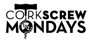 CORKSCREW MONDAYS HALF 1/2 PRICED logo
